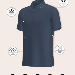 THE BEAR HOUSE Men Solid Slim Fit Polo Collar T-shirt image 5