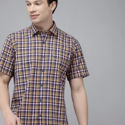 ColorPlus Pure Cotton Tailored Fit Checked Casual Shirt-image-24