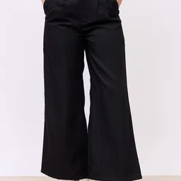 Styli Women Flared High-Rise Trousers-image-50