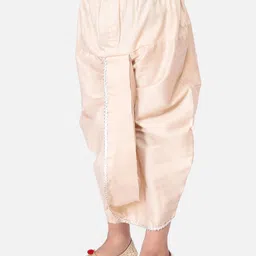 TABARD Boys Beige Solid Cotton Dhoti Salwar image 3