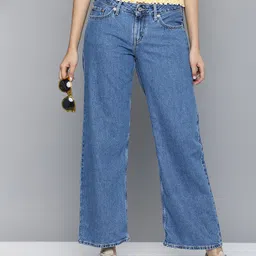 Levis Women Straight Fit High-Rise Light Fade Pure Cotton Jeans-image-62