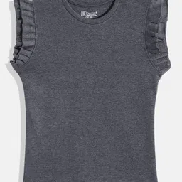 Eteenz Girls Flutter Sleeve Cotton Top-image-25