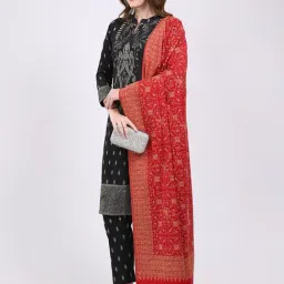 Monte Carlo Red Wool Shawl image 4