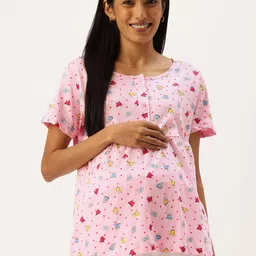 Nejo Print Pure Cotton Maternity Longline Top-picture-29