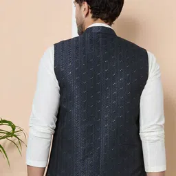 See Designs Woven Design Nehru Jacket image 2