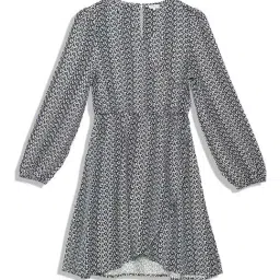Tommy Hilfiger Kids White & Desert Sky Logo Full Sleeves Dress-image-86