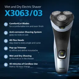 Philips X3063/03 Cordless Electric Shaver image 2