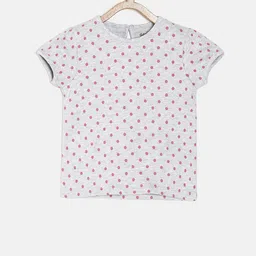 MINI KLUB Girls Grey Printed Pure Cotton Top-picture-21