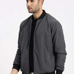 SHOWOFF Men Acrylic Windcheater Bomber Jacket image 2