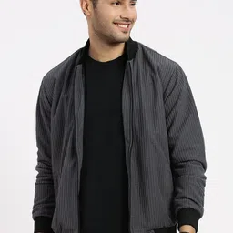 SHOWOFF Men Acrylic Windcheater Bomber Jacket image 4