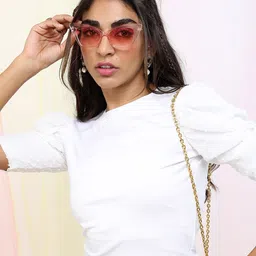 Tokyo Talkies Women White Solid Crop Top-picture-17