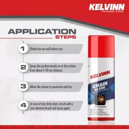 KELVINN Chain Klene Spray Aerosol-Based Cleaner And Protective Lubricant 500 ml image 4