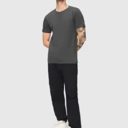 Bewakoof Dark Grey Regular Fit Crew T-Shirt image 5