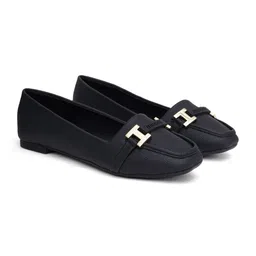 Sherrif Shoes Women Embellished Mules with Buckles Flats image 4