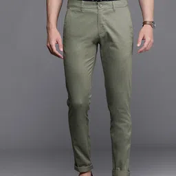 Louis Philippe Sport Men Mid-Rise Geometricl Printed Super Slim Fit Chinos-image-15