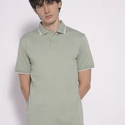 SELECTED Men Solid Polo Collar Cotton Slim Fit T-shirt-picture-50