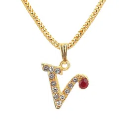 Lucents Unisex Stainless Steel Artificial Stones Studded Quirky Pendant image 2