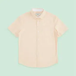 Pantaloons Junior Peach Cotton Regular Fit Shirt-image-78