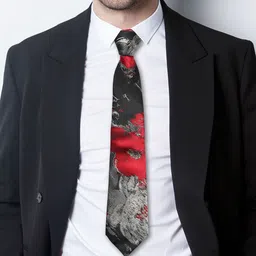 Axlon Men Floral Tie, Cufflinks, Flower Pin & Pocket Square Accessory Gift Set image 3