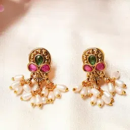 Jaypore Multicolor Hook Necklace & Earring image 4