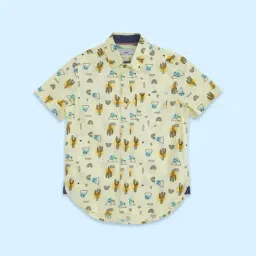 Pantaloons Junior Yellow Cotton Printed Shirt-picture-26