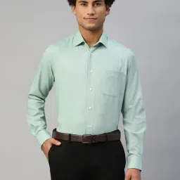 Don Vino Green Regular Fit Self Design Pure Cotton Shirt-picture-31