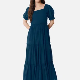Jash Creation Layered Fit & Flare Maxi Dress-picture-25