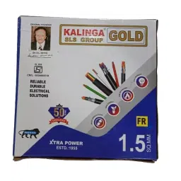 Kalinga Gold 1.5 Sq.mm 1 Core Flame Retardant (FR) House Cable Blue (90 m)-image-2