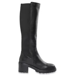 Geox Women's D Damiana Black Leather Casual Boots-image-18