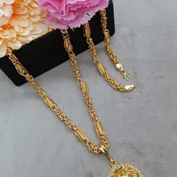 SHANKHRAJ MALL Unisex Gold-Plated Pendants with Chains-picture-32