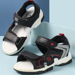 Cute Walk by Babyhug Slip On Sandals with Velcro Closure - Black-picture-13