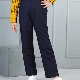 Cutiekins Woven Solid Trousers - Navy Blue-picture-16