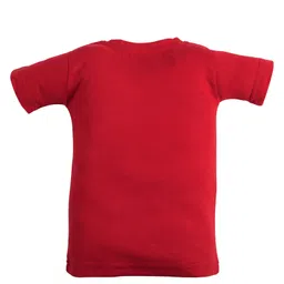 FFlirtygo Christmas Theme Cotton Half Sleeves Merry Christmas Printed T-Shirt - Red image 3