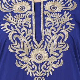 KOI SLEEPWEAR Blue Embroidered Lissybissy Cotton Maxi Nightdress image 2