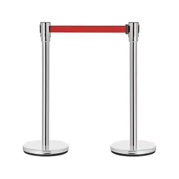 Robustt Queue Manager Stainless Steel 1.5 m Rope 900 mm Height Silver (Pack of 2 Pcs)-picture-42