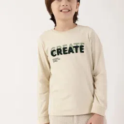 One Friday Boys Off White Cotton Regular Fit Applique T-Shirt-picture-10