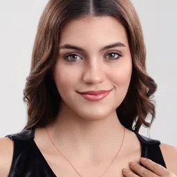 MALENA Rose Gold-Plated Artificial Stones Studded Quirky Pendant With Chain image 5