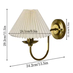 Homesake Gold-Toned & White Metal Frustum Shaped Wall Lamp image 2