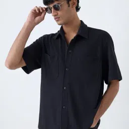 WES Casuals by Westside Black Relaxed-Fit Shirt-image-52