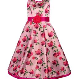 Wish Karo Girls Pink Printed Maxi Dress-picture-26
