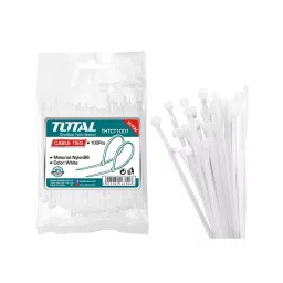 Total THTCT1001 100 mm Length 2.5 mm Width Nylon 66 Cable Ties (Pack of 100 pcs) image 1