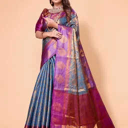 jayant creation Woven Design Zari Banarasi Saree-picture-23