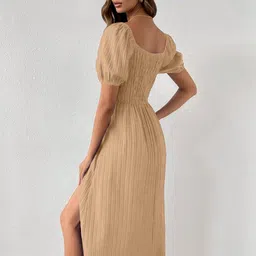 Sugathari Puff Sleeve A-Line Midi Dress image 2