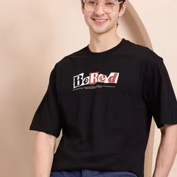 Mast & Harbour Typography Printed Pure Cotton T-shirt-picture-39