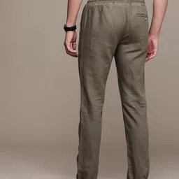 Nautica Men Linen Cotton Slim Fit Regular Trousers image 3