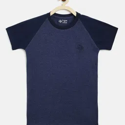 CHIMPRALA Boys Navy Blue Colourblocked Round Neck Sports T-shirt-picture-40