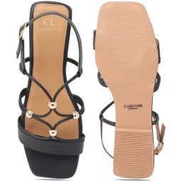 Carlton London Women's Black Back Strap Sandals image 4