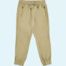 Pantaloons Junior Beige Cotton Regular Fit Joggers-picture-28