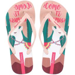 Ipanema Women's Trendy Blush Pink & White Flip Flops-picture-43
