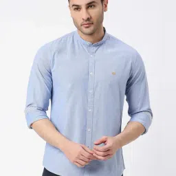 Dragon Hill Sea Blue Slim Fit Shirt-picture-24
